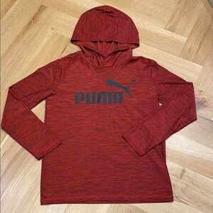 Puma boys hooded long sleeve shirt
